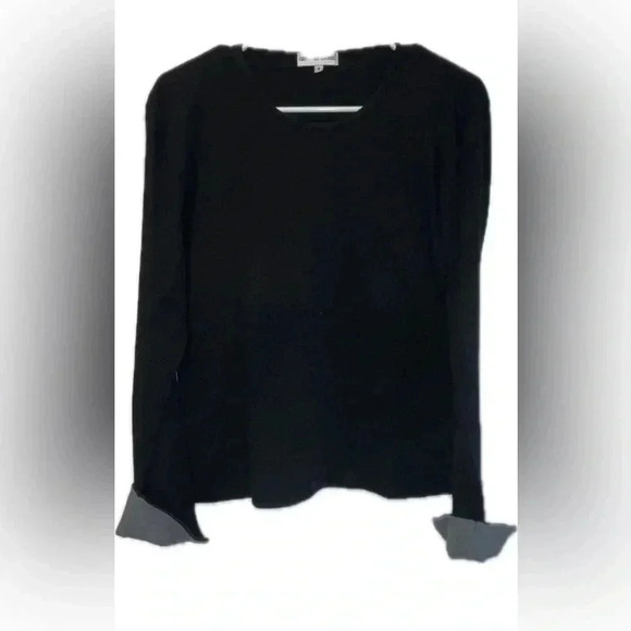 Gerard Darel Tops - Gerard Darel black cotton top with gray cuff option